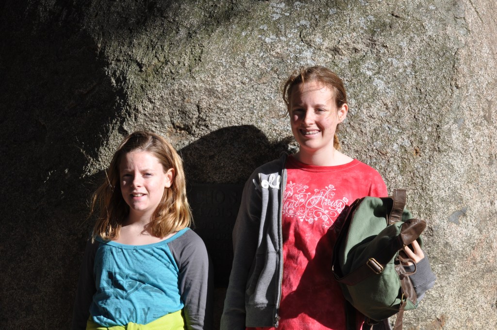Emily and Claire at Adobe House, Santa Rosa Plateau.