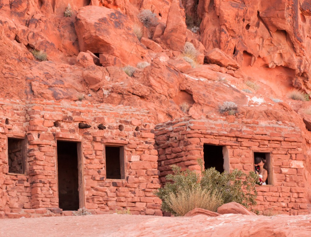 A wedding shot at the 'cabins'.