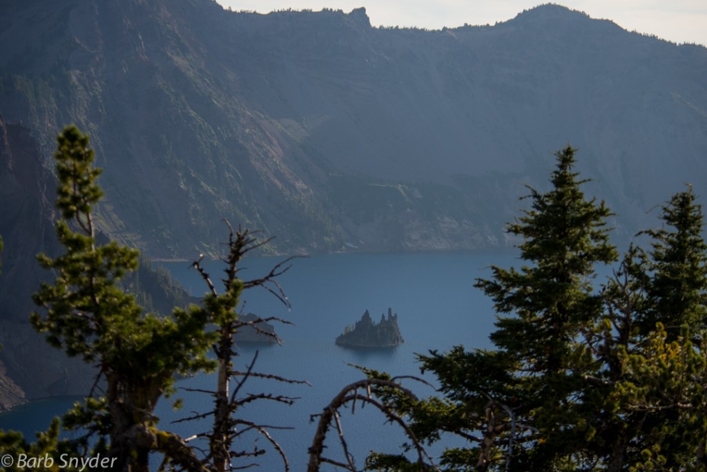 Ship Rock sits out in the lake, exposed rock from 400,000 years ago!
