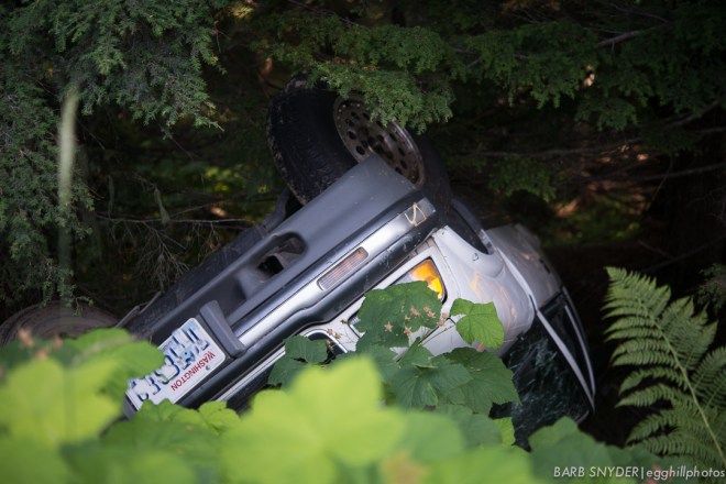 I debated putting this photo in, but it was part of the day. Hikers told us that it had been there for over a month. This was on the corner of a switchback. I spotted it on the way up and asked Kevin to stop to make sure all was ok.