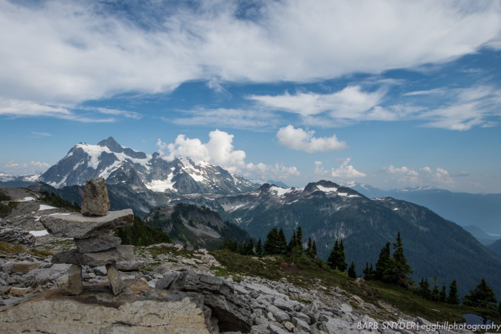 Lots of rock cairns were built up here.