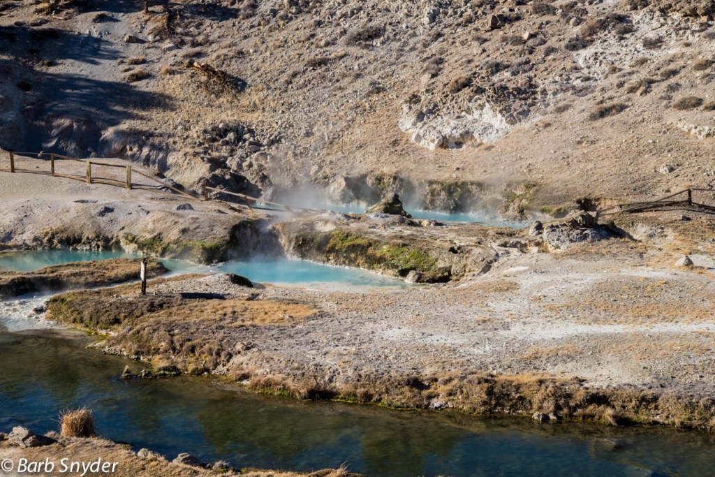 The second visit showed the colors of the pools - even though it was colder than the first visit.