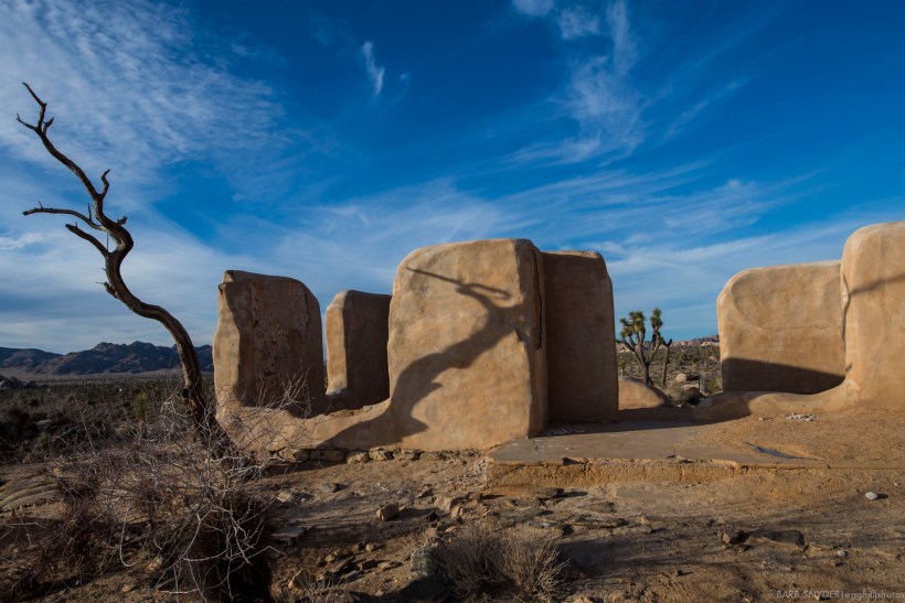 What remains of the adobe ranch house.