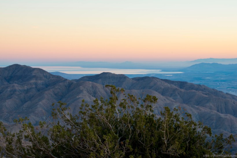 In the far distance is the Salton Sea, bordering the park on the southwest side.